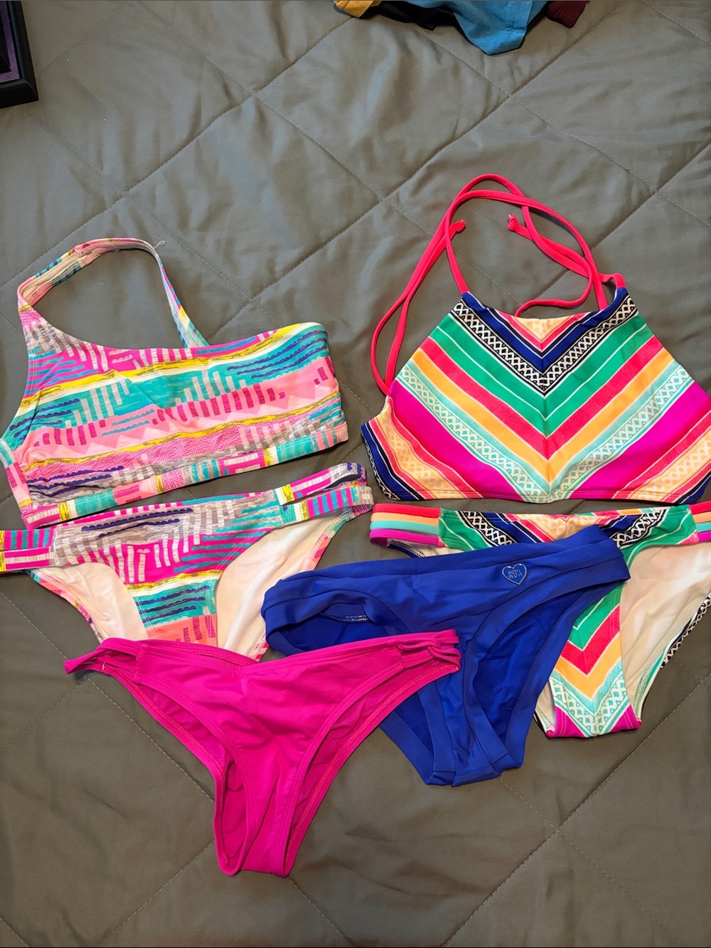 Body Glove Multicolor & Hot Pink Swim Set